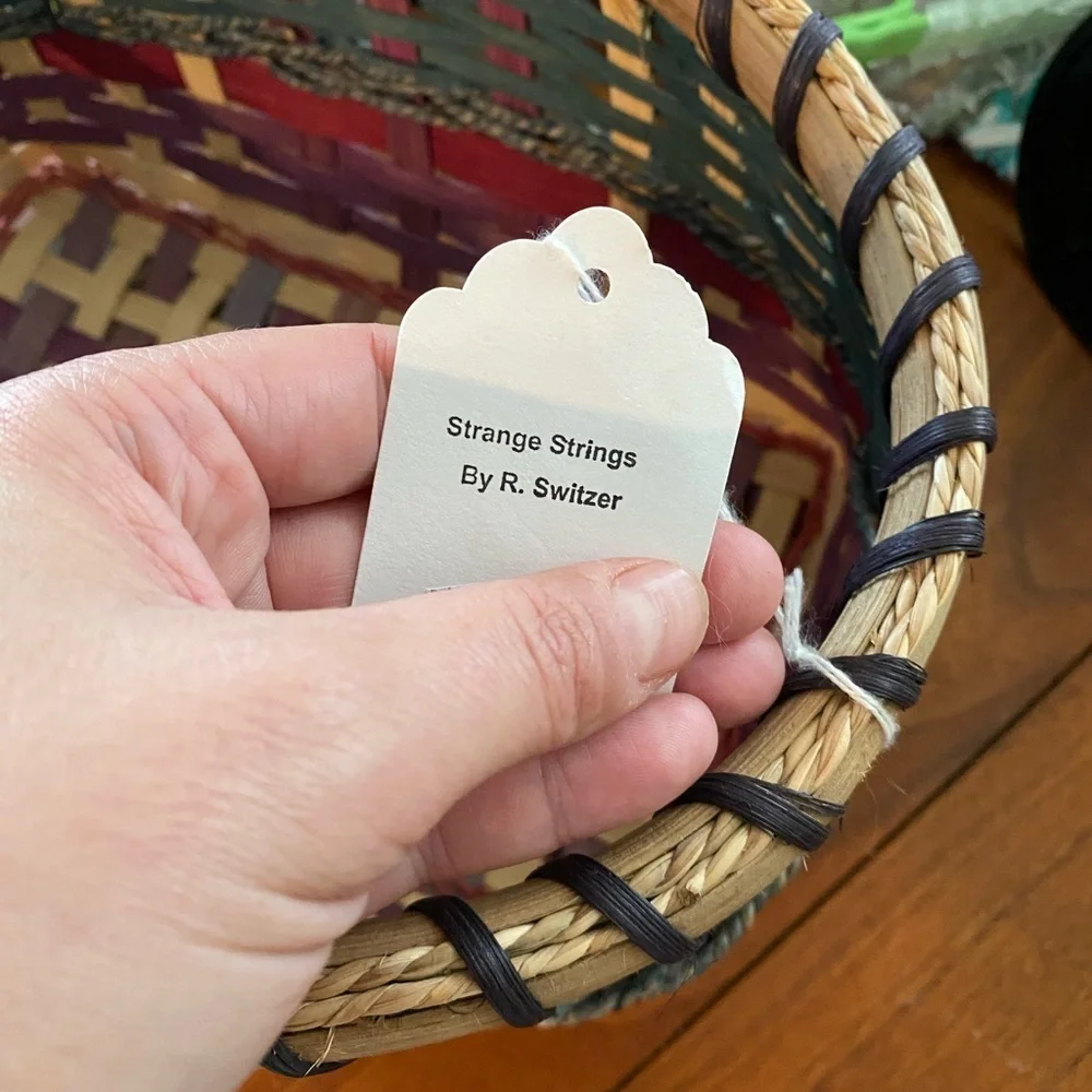 5/$25 Vintage Handwoven Multicolor Basket